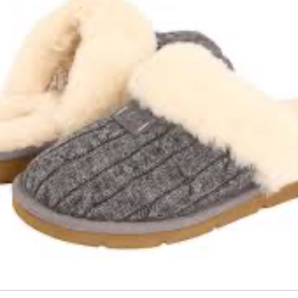 gray ugg slippers